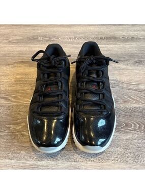 Nike Air Jordan 11 Retro Low 72-10 Black Gym Red AV2187-001 Sz 10.5